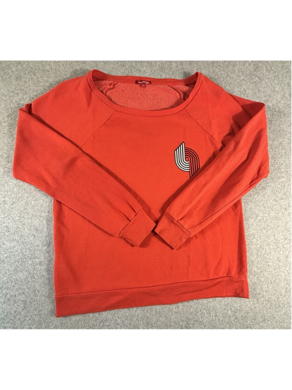 Mitchell & Ness Portland Trail Blazers Womens Medium Red Fleece Crew Sweatshirt